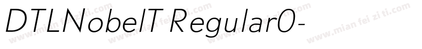 DTLNobelT Regular0字体转换